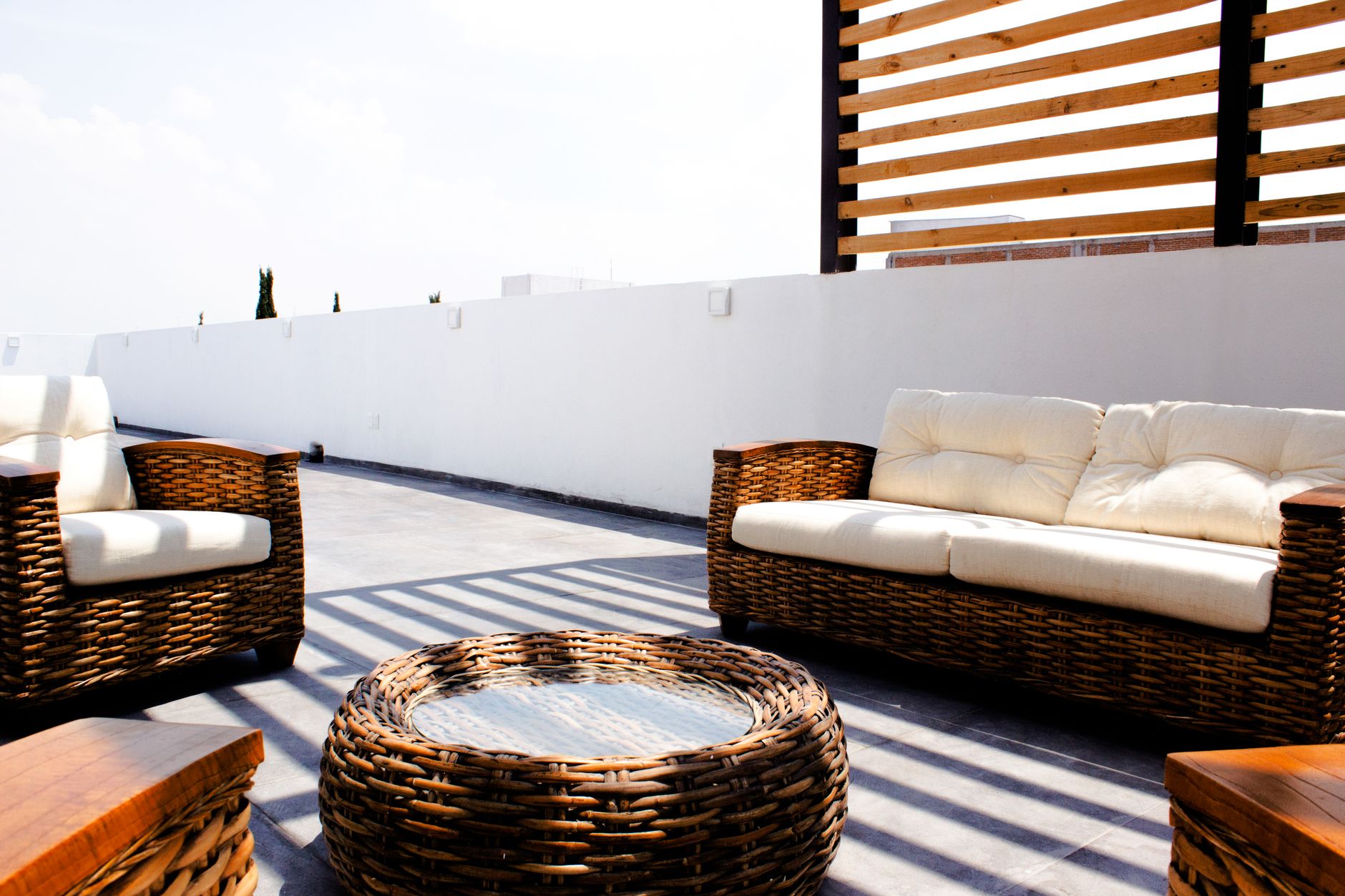 Handwoven rattan furniture crafted by Filipino artisans